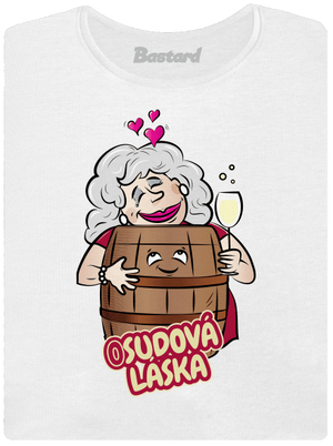 Osudová láska dámske tričko s lemom White