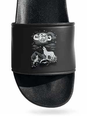 Vlčia ária šľapky Black