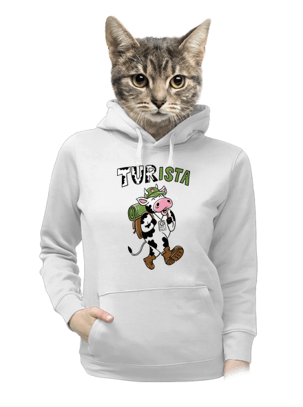 Tur na cestách dámska mikina klokanka White