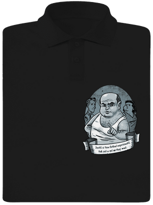 B14: Ecce Homo Homolka pánska polokošeľa Black