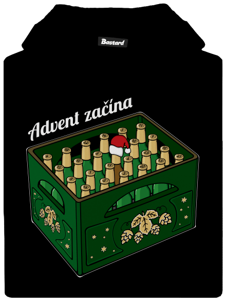 Advent začína detská mikina klokanka Black