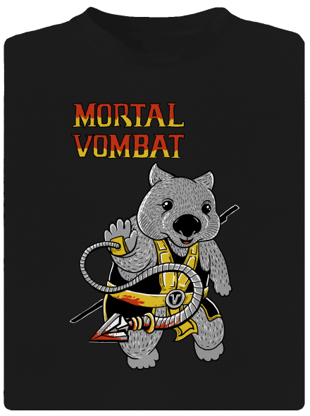 Mortal Vombat pánske športové tričko Black