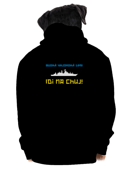 Ukrajina - Lodi idi na chuj pánska mikina na zips Black