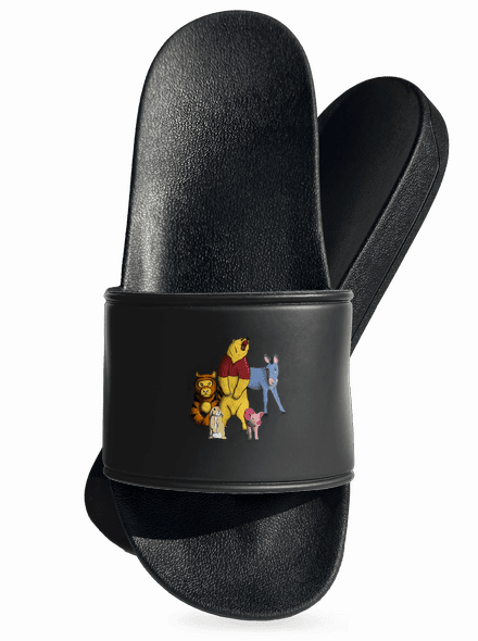 Medvedík šľapky Black
