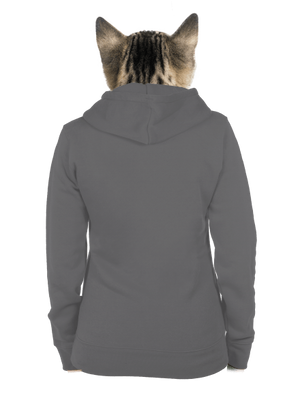 Bez potlače dámska mikina na zips Steel Gray