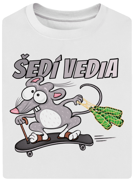 Šedí vedia - myšiak unisex tričko oversized White