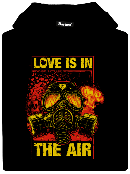 Love is in the Air pánska mikina klokanka Black