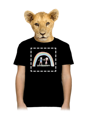 Detské kresby - Nahraj vlastnú detské tričko Black