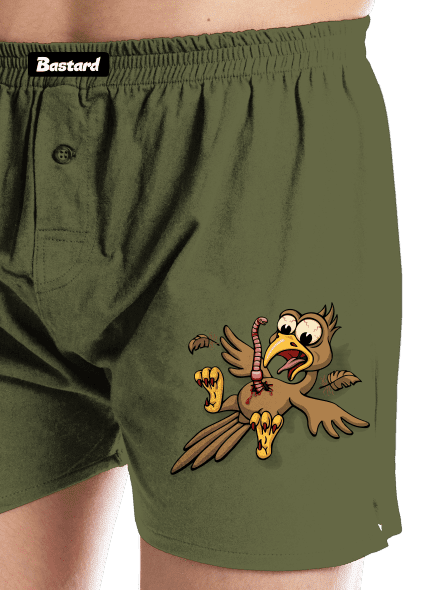 Dážďovkovotrelec pánske trenky Khaki