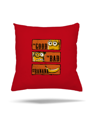 Hodný zlý a banán vankúš Red