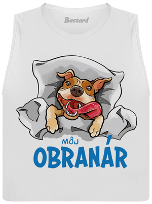 Môj obranár dámske tielko voľné White