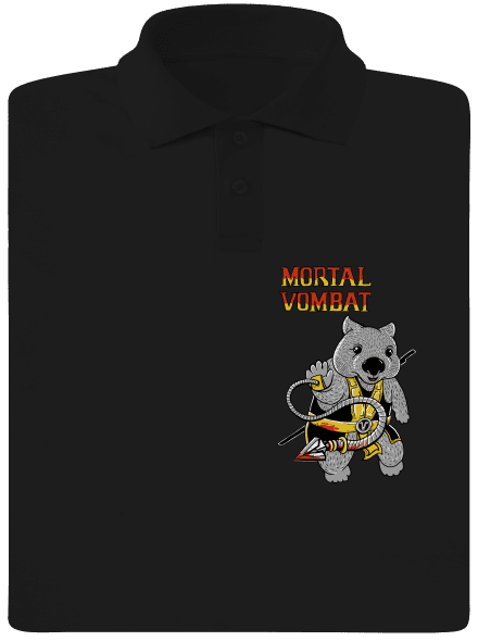 Mortal Vombat pánska polokošeľa Black