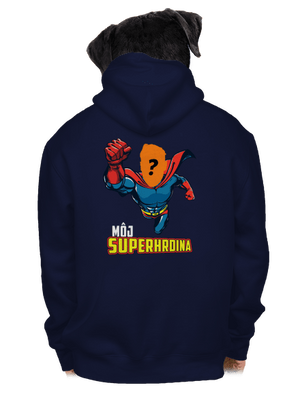 Môj superhrdina pánska mikina na zips Navy