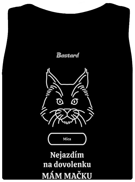 Nemôžem, mám mačku dámske tielko klasické Black