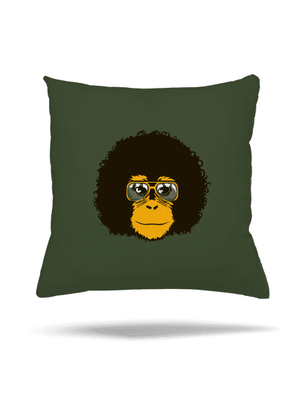 Retro opičiak vankúš Olive Green