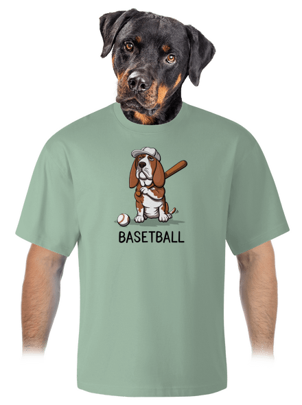 Basetball unisex tričko oversized Sage