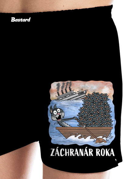 Záchranár roka pánske trenky Black