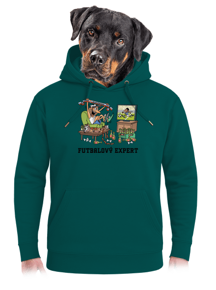 Futbalový expert unisex mikina premium Emerald Green