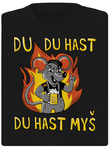Du hast myš dámske športové tričko Black