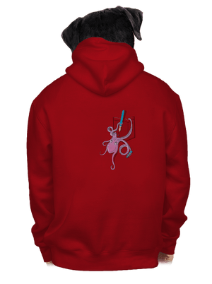 Jednoducho miluje atrament pánska mikina na zips Red