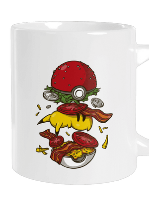 Pokémon burger veľký hrnček White