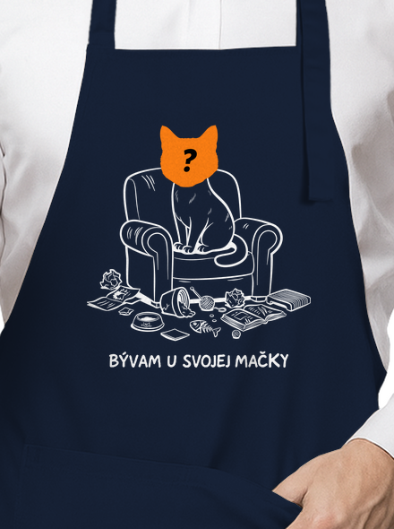 Bývam u svojej mačky zástera Navy