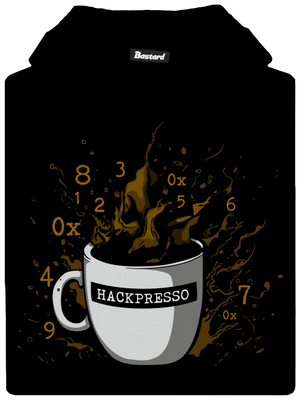 Hackpresso  detská mikina klokanka Black
