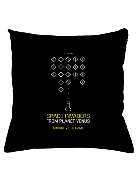Space Invaders vankúš Black