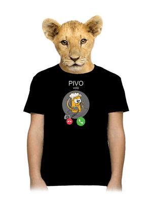 Pívo volá detské tričko Black