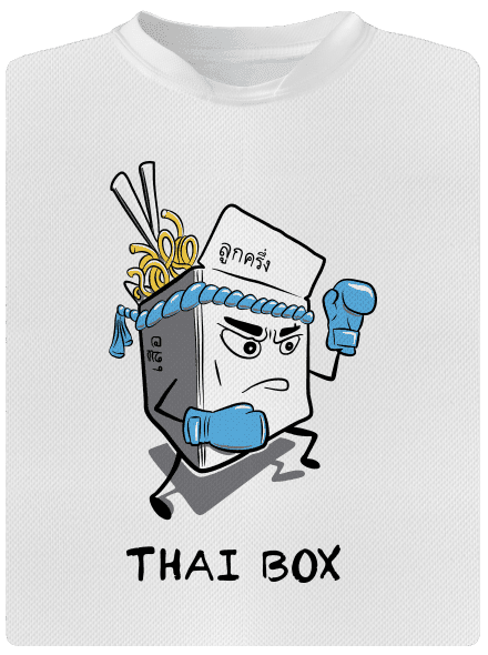 Thai box pánske športové tričko White
