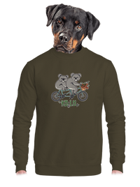 unisex mikina bez kapucne