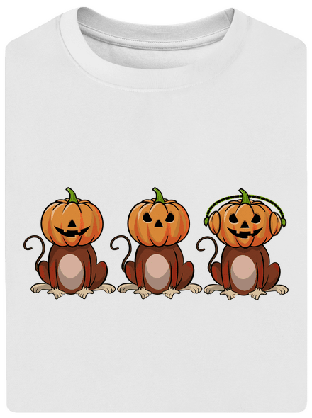 Halloween opičky unisex tričko oversized White