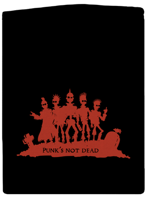 Punks Not Dead pánska mikina na zips Black