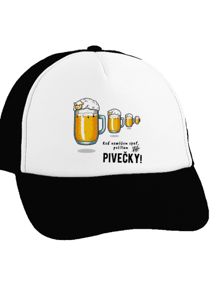 Pivečka šiltovka truckerka Black cap