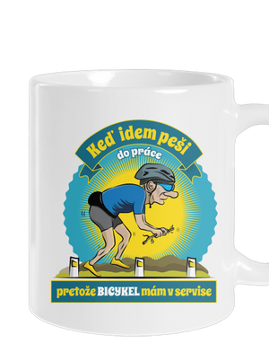 Závislosť na bicykli klasický hrnček White