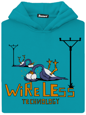 Bezdrát detská mikina klokanka Hawaiian Blue