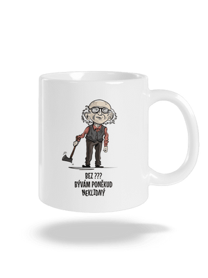 Neklidný - vlastný text klasický hrnček White