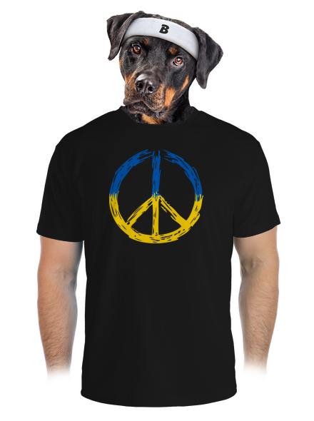 Ukrajina - Peace pánske športové tričko Black