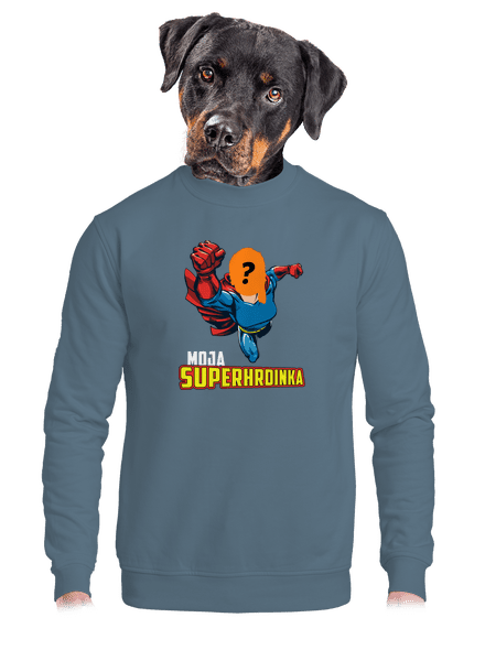 Moja superhrdinka unisex mikina bez kapucne Nordic Blue