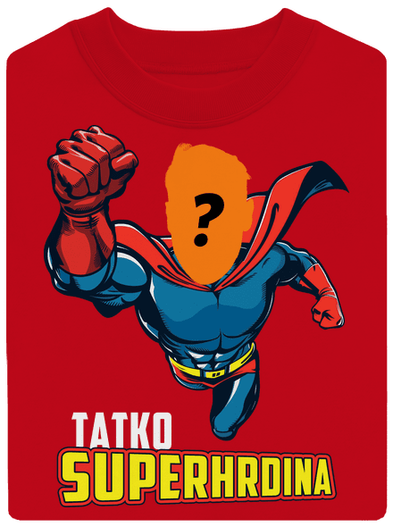 Tatko superhrdina unisex mikina bez kapucne Red