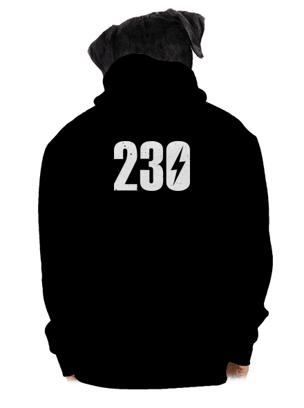 230 V pánska mikina na zips Black