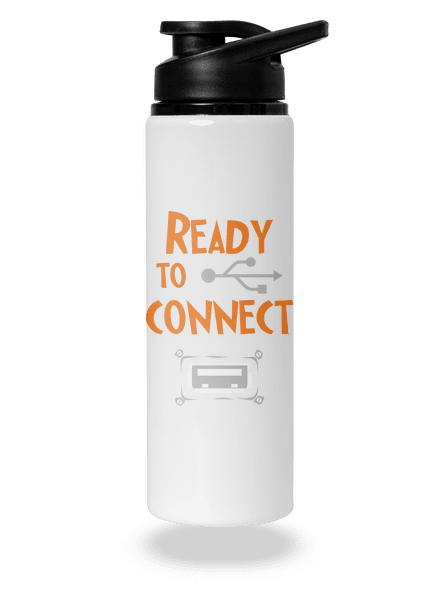 USB pripojenie flaša na vodu White