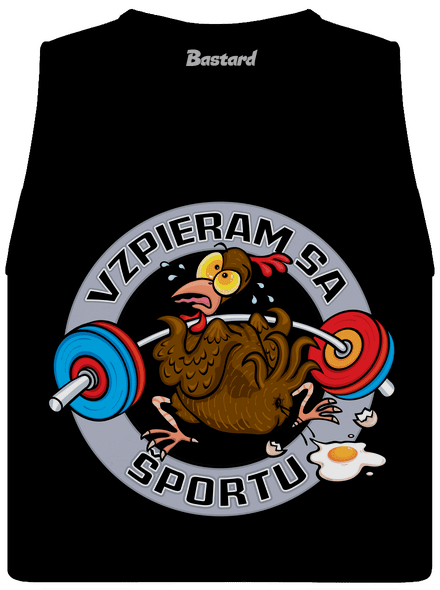 Vzpieram sa sportu dámske tielko voľné Black