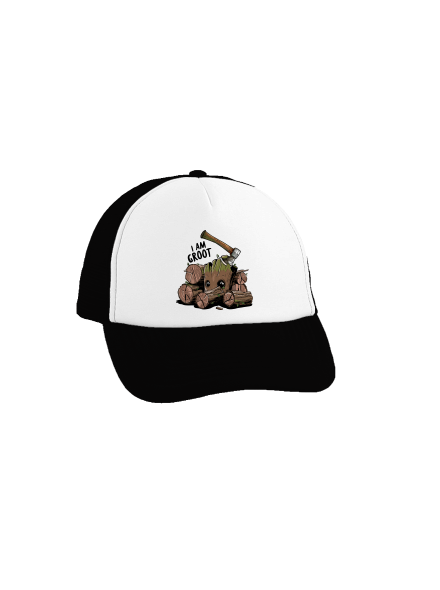 I Am Groot šiltovka truckerka Black cap