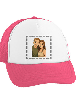 Ghibli efekt z vlastnej fotky šiltovka truckerka Fluorescent Pink cap