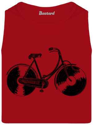 Gramofónový bicykel pánske tielko Red