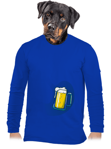 V bruchu pánske dlhý rukáv Royal Blue