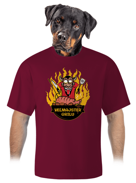 Veľmajster grilu unisex tričko oversized Garnet