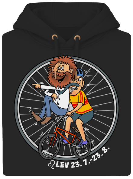 Cyklistický horoskop: Lev unisex mikina premium Dark Black