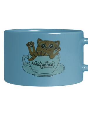 Kapučičíno hrnček makronka Blue Macaron